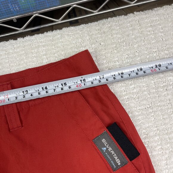 Y2K Levi's Silvertab Nylon Convertible Tech Pants Baggy Orange Size 34 x 34 - Picture 9 of 15